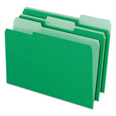 Pendaflex Two-Tone File Folders, Legal Size, Green/Light Green, 100/Box