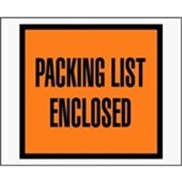 The Packaging Wholesalers 4 1/2 x 5 1/2" Full Face Packing List Envelope, 1000/Case (ENVPQ10)