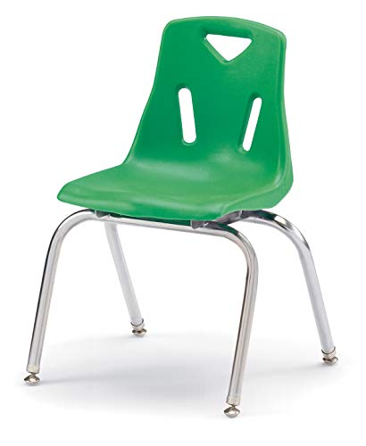 Berries Jonti-Craft 8146JC1131 Stacking Chair with Chrome-Plated Legs, 16" Height, Coastal Blue