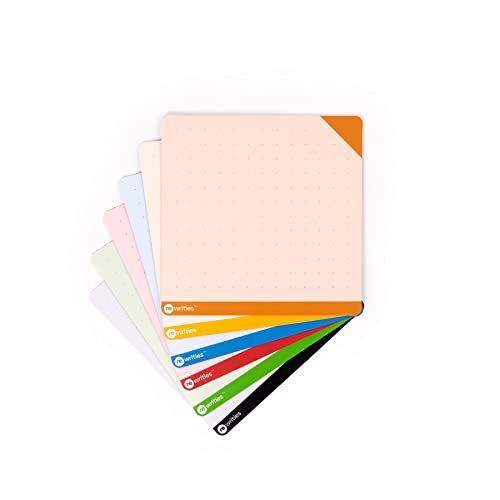 Rewrities Notes - Multi Color Pack - 48 Dry Erase Magnetic Cards 4 x 4 inch - Reusable Notes for Whiteboard, Tasks, Planning, Projects, Organization