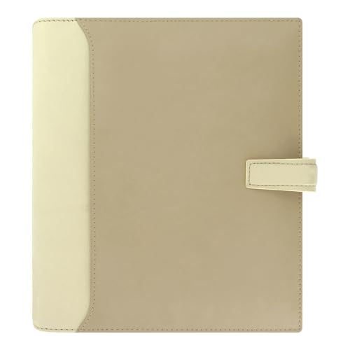 Filofax Nappa Organizer, A5 Size, Vanilla - Leather, Six Rings, Week-to-View Insert, Multilingual (C025158)