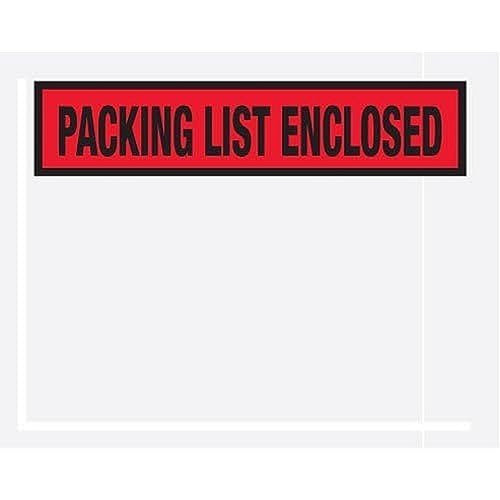 Box Partner 4-1/2" x 5-1/2" Red Packing List Enclosed Envelopes, 1000/ct