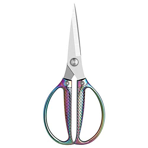 Kitchen Scissors Shears Stainless Steel Sewing Embroidery Tailor Cutter Leather(Gold)