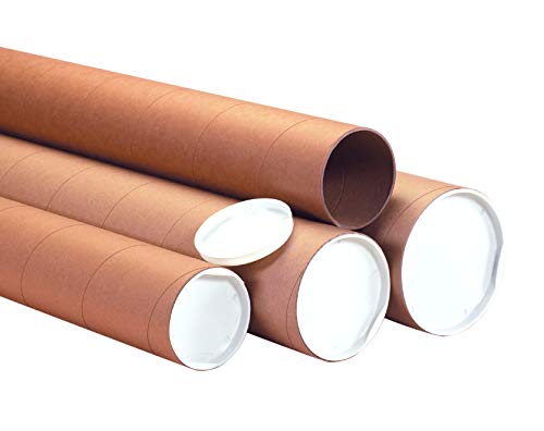 Great Box Supply Heavy-Duty Kraft Mailing Tubes, 3" x 72", Kraft, 15/Case