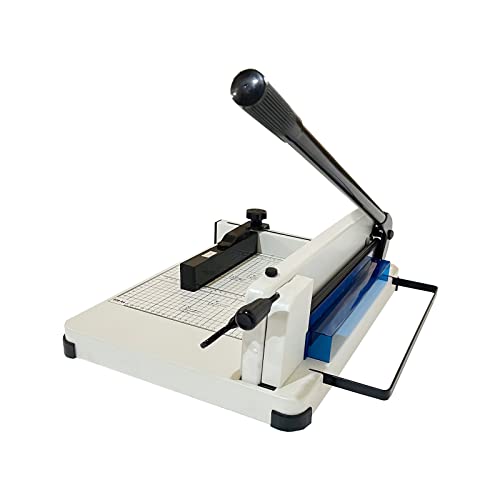 TECHTONGDA A4 Manual Paper Cutter 12.2in Heavy Duty Stack Paper Cutter, Guillotine Trimmer Max. Cutting Thickness 1.57in with Security Lock for Offices Schools Printing Shops