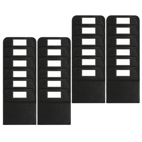 APGLSXY 24Pieces Oversized Chair Back Hanging Organizers Black Polyester Fabric Storage Pouches for Desk Accessories School Supplies Mount Not Tools Hanging Chair Organizers