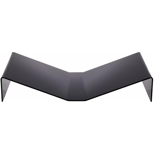 Plymor Black Acrylic Open Book Display Stand, Flat, 19.625" W x 12" D x 3.5" H (2 Pack)