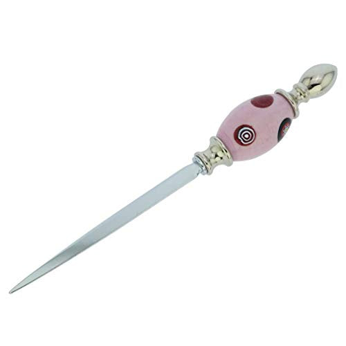 Glass Of Venice Murano Glass Mosaic Letter Opener - Pink