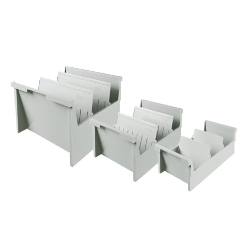 HAN 856-0-11, Suspendable box A6 landscape, for 1,000 cards, with 2 support plates, light-grey