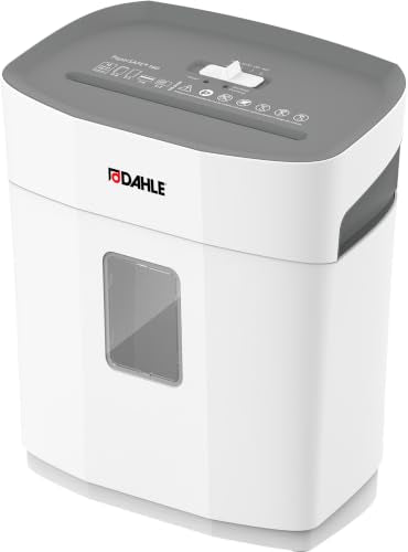Dahle PaperSAFE PS 140 Paper Shredder, Oil Free, Jam Protection, Security Level P-4, 10 Sheet Max, Shreds Staples, Paper Clips & Credit Cards