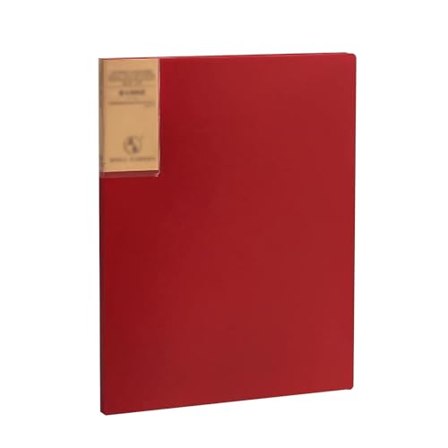Binder 40 Pockets, Portfolio Folder, File Binder Display Book, Folder Document Organizer/Red(Red)