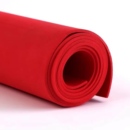 Colorful 38 Degree EVA Foam Board, 100x50cm 0.3-1.5cm Thickness Buffering Shock Absorption Foam Sheet for Handmade DIY Cosplay(1pc Red,1cm)