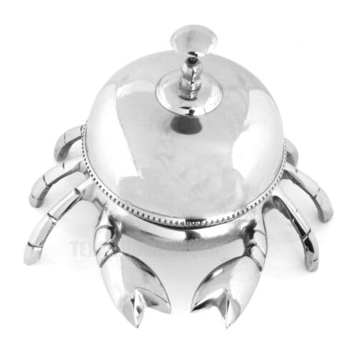 Large Crab Hotel Counter Service Bell Desk Polished Aluminum Nautical Beach 6" -26kopi