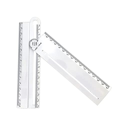 TEOYETTSF 1pcs Simple 30cm Transparent Rectangle Ruler Protractor Student Stationery Drawing Tool Supplies