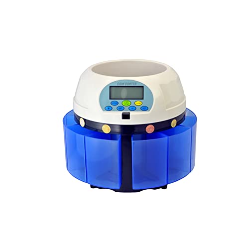 GAZOGJ Money Counter Coin Counter Machine Money Counter Mixed Coin Value Sorter Automatic Electronic Counter with Coin Drawer Hs-Ksw650 Fast and Easy to Use,Poland