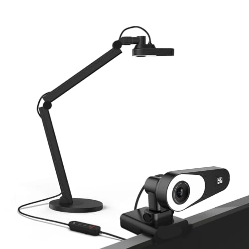 V600 12MP 4K HD USB Visualizer/Document Camera for Teachers, Mac, Windows, Chromebook, Online Teaching, Web Conferencin