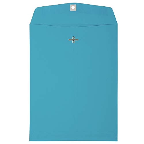 JAM PAPER 9 x 12 Colored Envelopes with Clasp Closure - Blue - Bulk 250/Pack