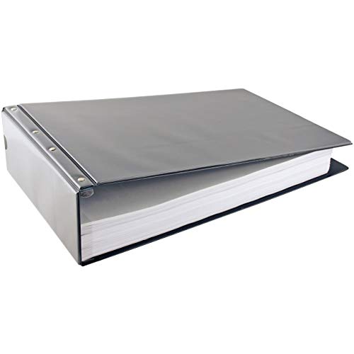 11x17 Binder Vinyl Panel with Pockets Featuring a 4" Post Black
