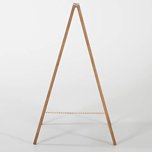 M&T Displays Rustic Dark Wood Double Sided Sandwich Board Floor Standing Folding Advertising Magnetic Chalkboard Signs Sidewalk Restaurant Menu Board for Outdoor 18.10x26.5 Inches
