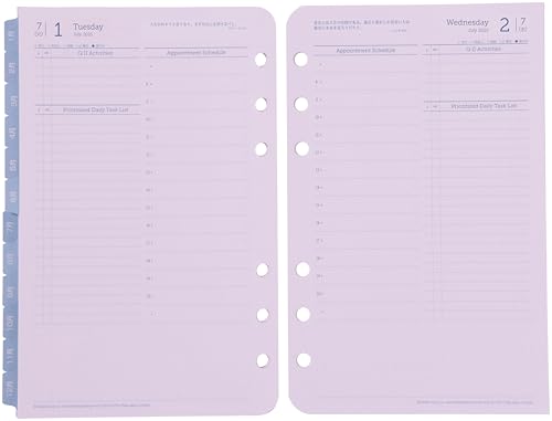 Franklin Planner Original 1 Page Per Day Daily Refill, 12 Month Edition, Starts July 2025, Compact 86460