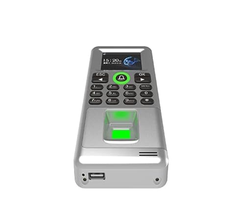 ELUKHT Time Clock, Time Clock,Metal Access Control Time Attendance Machine Waterproof Outdoor Fingerprint Door Standalone Biometric Controller