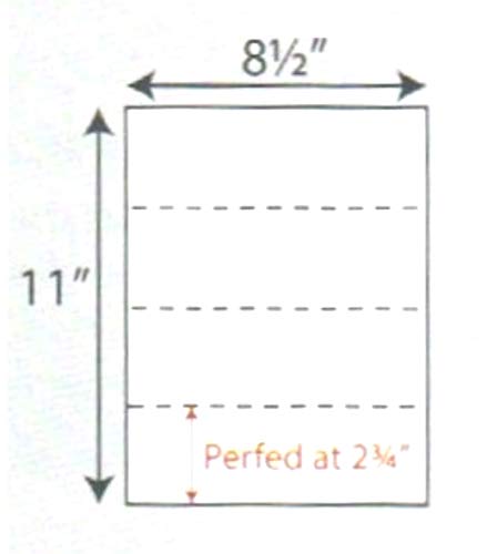 Federal Security Mandated 5-Feature Laser-Print Business Forms w Triple Hrz Perforations, Off-White 8.5" x 11" 24-lb Paper (SGP-24-R) - Case of 2500 Sheets