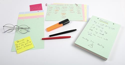 Exacompta 10 Cases 100 Index Cards 5x5 Punched 148x210mm Assorted