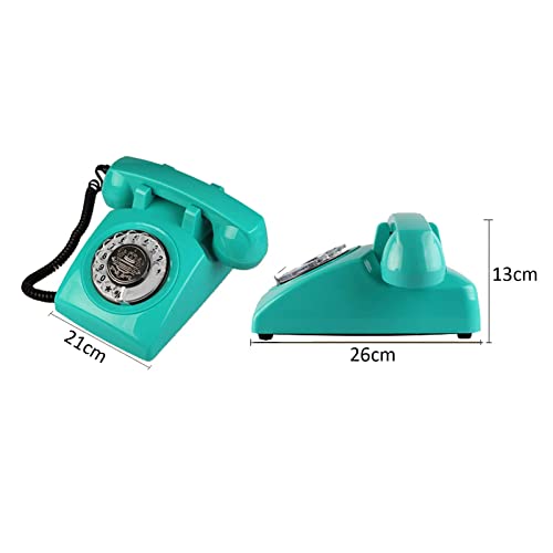 QUANGJN Corded Landline Telephone Vintage Antique Phones Classic Rotary Dial Home Phone Old Fashion Business Phones Office Decor