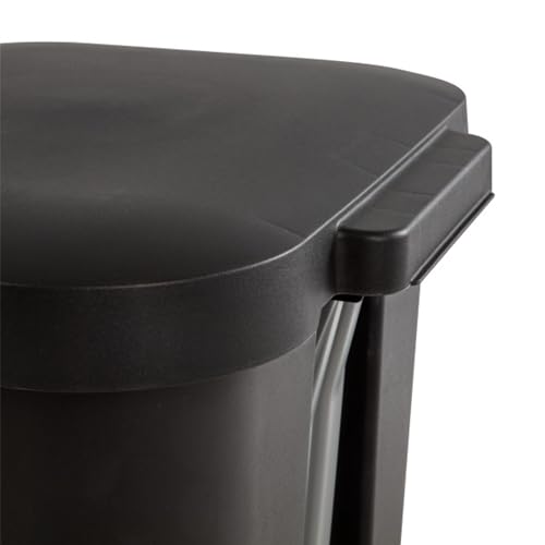 Sterilite Rectangular Step On Kitchen Wastebasket, 11.9 Gal, Black, 4 Pack