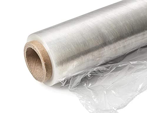 ABC PACK & SUPPLY Pallet Shrink Wrap, 18 Inch x 1500 Feet, 80 Gauge Clear Stretch Film, 4 Rolls Cast Hand Film for Moving and Shipping
