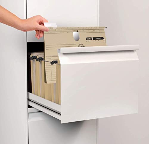 Elba Vertic Ultimate 85421 Suspension Files Official Filing with Pocket on Reverse and Thumb Slot Pack of 50 Natural Brown