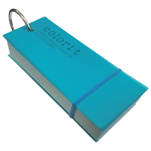 Ehime Shiko AX Corporation IACR-T-08-5P Word Card Colorreat, 1.4 x 3.5 inches (35 x 90 mm), Blue, Pack of 5