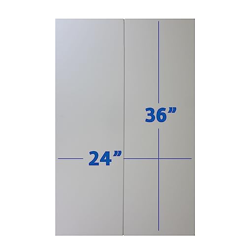 Flipside Products 36” x 48” Foam Project Boards for Presentations, Science Fair, School Projects, Event Displays and Trifold Picture Board - White 3/16'' Thick - 24 Pack
