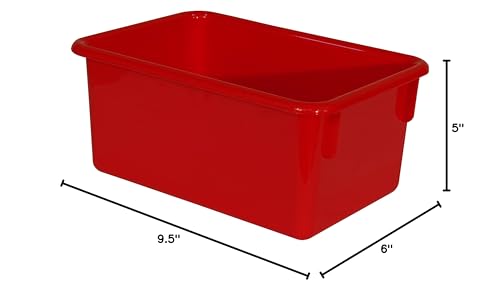 Wood Designs Cubby Storage Bin, Heavy Duty Plastic Containers for Kids Assorted Cubby Tray Set of 30