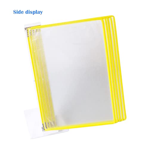 NUHSLF Wall Mount Reference Organizer - Catalog Display Rack, 10 Double Sided Flip Display Folder, Folder Binder, Desktop and Wall Display, for Display A4 Documents Panels (Black)