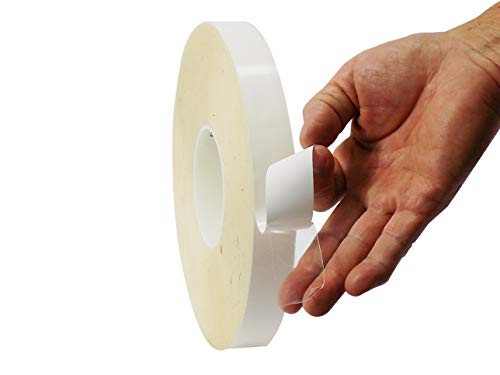 WOD DCATUHB10 Ultra High Bond Double Sided Mounting Tape – Clear Acrylic Adhesive, Weatherproof & Industrial Strength – 1” x 60 Yards for Glass, Metal, Outdoor & Indoor Use