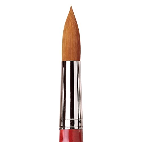 da Vinci Watercolor Series 5580 CosmoTop Spin Paint Brush, Round Synthetic with Red Handle, Size 30 (5580-30)