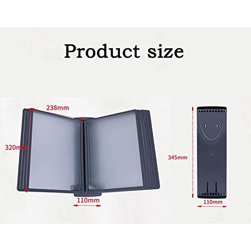 GFSGHZZ Wall Mount Reference and Display System - Wall Mount Catalog Display Rack with 10 Panels Wall Mounted Referen