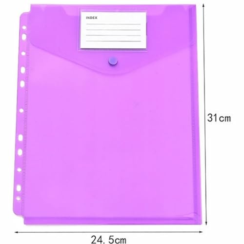 Binder Pocket 12pcs Envelopes Binder Folder 11 Holes File folders