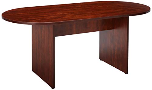 Lorell 72" Oval Conference Table, Top and Base, Cherry