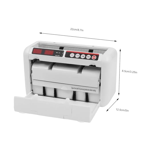 Money Counter Machine, Portable Bill Counter with MG Detection and LED displays, 800 Notes/Min Banknote Counter for Small Business Home Office Retail