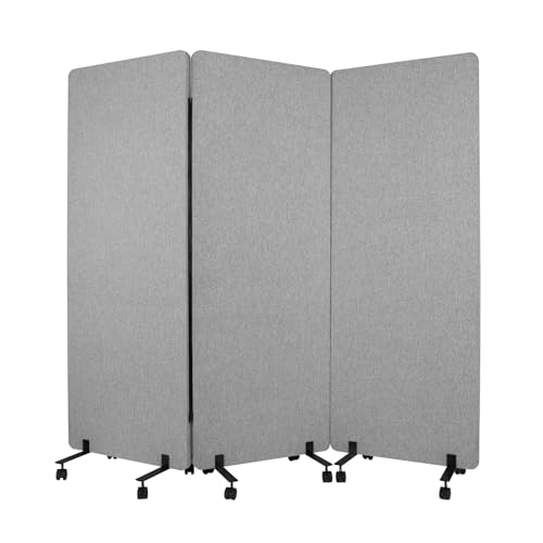 CervidomePro 3 Panels Freestanding Partition Room Dividers Folding Portable Partition Screens Folding Privacy Screens for Office Reception Room Hospital