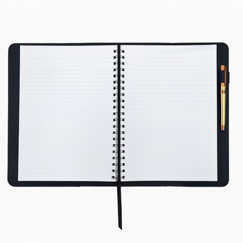 CestAntiQ Refillable XXL Leather Journal Cover 8.5 x 11 in, Black