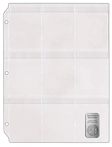 StoreSMART - Silver Bar Storage - 9-Pocket Binder Page with Flaps - 300-Pack - (RMSTWPF-SILVER-300)