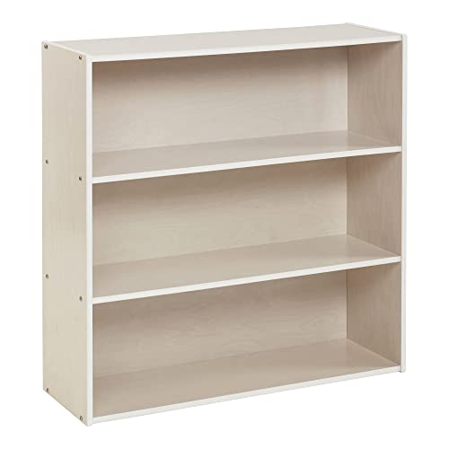 ECR4Kids Streamline 3-Shelf Storage Cabinet, 36in High, White Wash