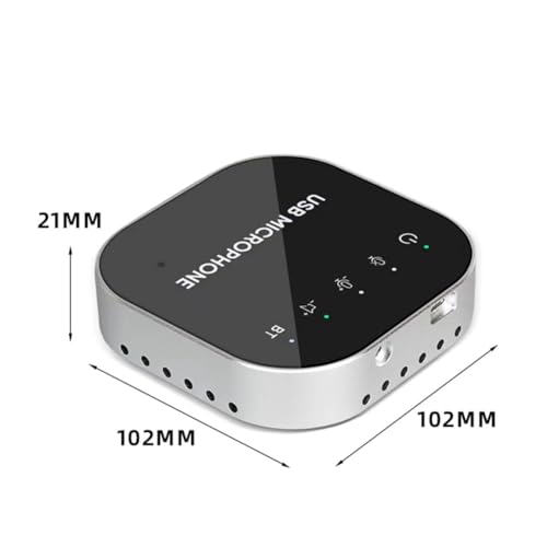 Bloepum Desktop USB Conference Speakerphone BT Microphone 360° Omnidirectional Condenser Computer Mic with Speaker
