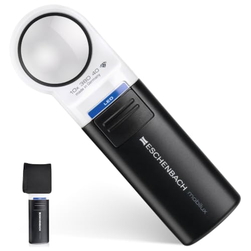 Eschenbach Mobilux LED Handheld Magnifier, 10x, 35 mm, 38D