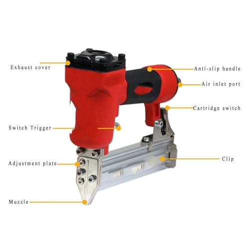 LPXDS Pneumatic staple gun,Oil-Free Pneumatic Staple Gun Pneumatic Nailer and Lightweight Staple Gun 1.05 X1.25mm