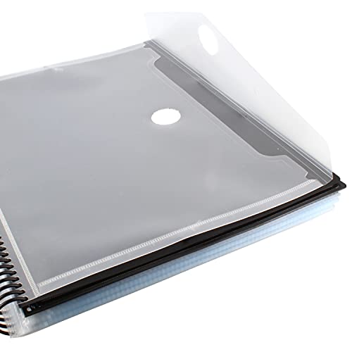 Grafoplás 39844010 Maxiplas Custom Spiral Binder, 40 Covers, Black, 30.8 x 24 x 20
