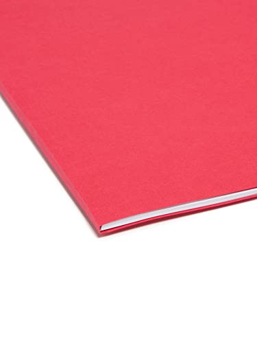 Smead File Folder, Reinforced Straight-Cut Tab, Legal Size, Red, 100 per Box (17710)